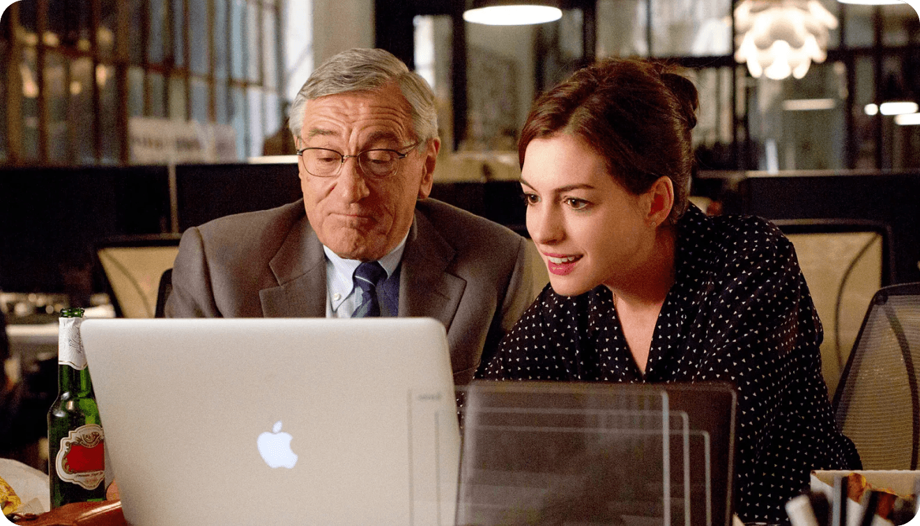 Scene from the movie The Intern