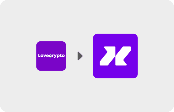 Lovepay logo transition