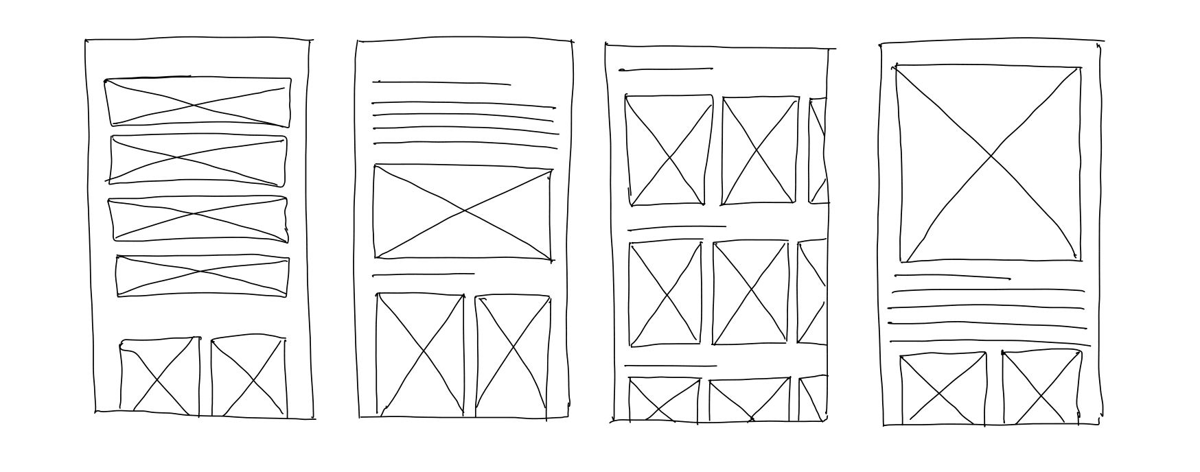 Wireframes for Lygia